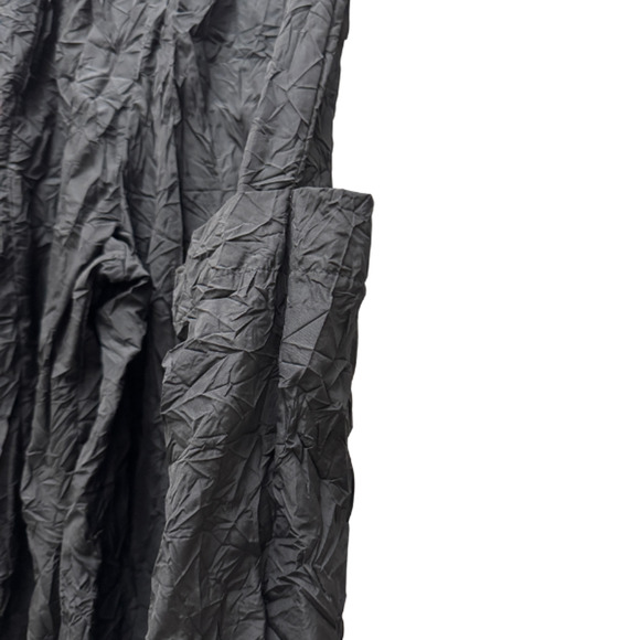 Heydari Crinkled/Crumpled Oversized Cropped Pants in Black Size Large Lagenlook - Picture 4 of 7